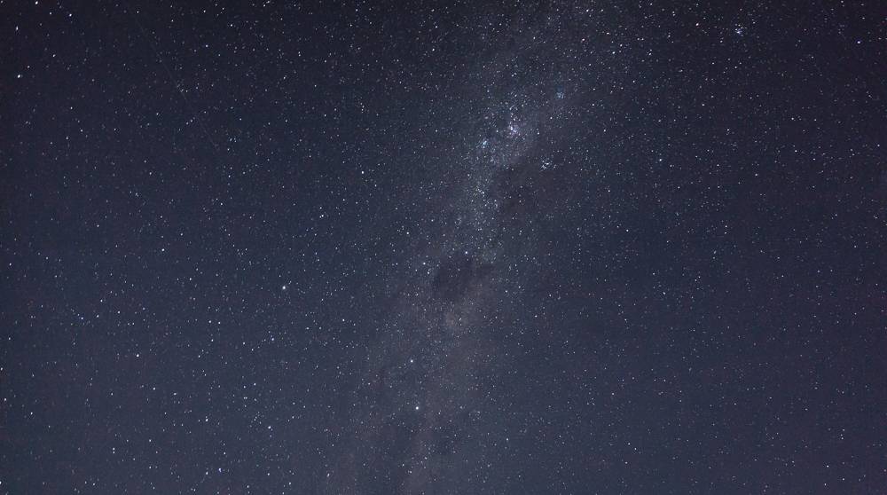 View of sky from salt lake Tyrrell